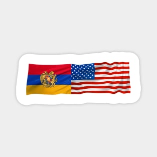 American Armenian Flag Magnet