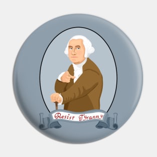 Resist Tyranny Oval (Small Design) Pin