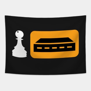 Pawn chess piece + hub - for chess fans Tapestry