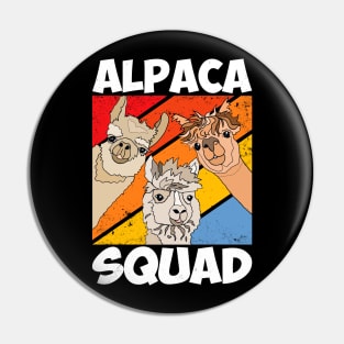 Funny Alpaca T-Shirt for Alpaca Squad Lovers Pin