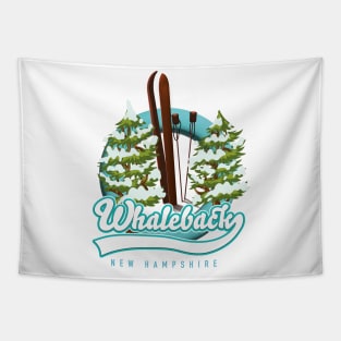 Whaleback New Hampshire retro ski logo Tapestry