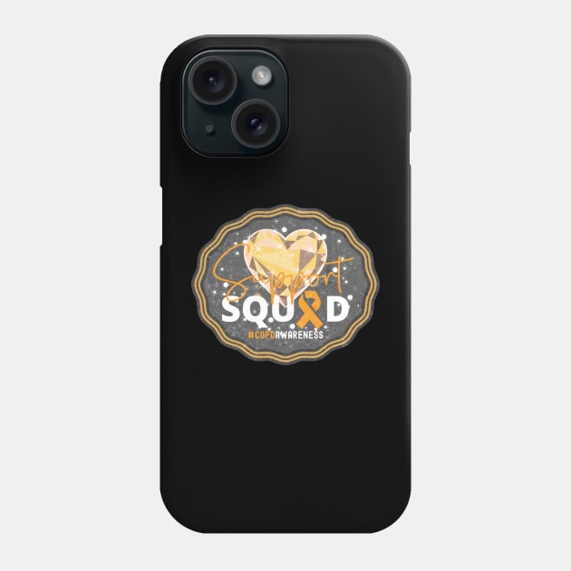 COPD Awareness Support Squad Heart of Gold Edition Phone Case by mythikcreationz