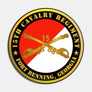 15th Cavalry Regiment -  Ft Benning GA w Cav Branch Pin