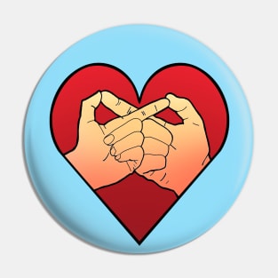 infinity hands gesture in heart Pin