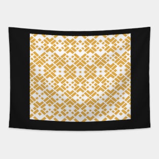 Abstract geometric pattern - bronze and white. Tapestry