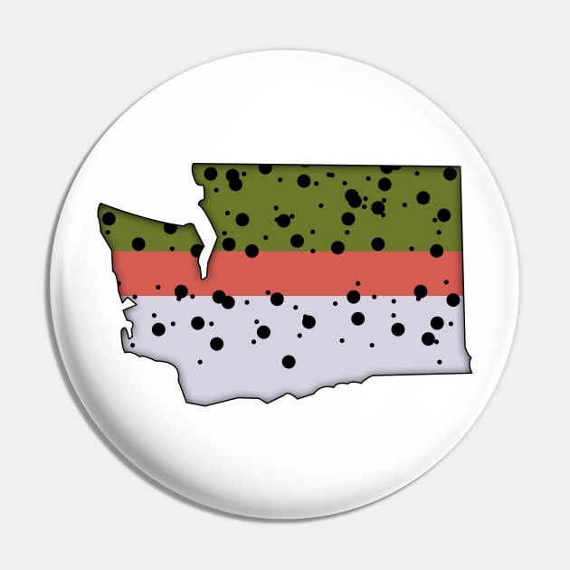 Washington Rainbow Trout Pin by somekindofguru