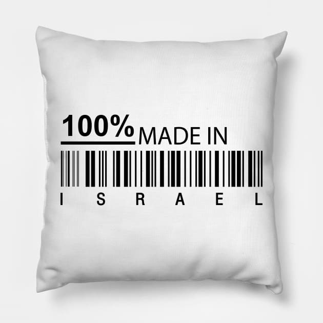 100% made in  Israel Pillow by Fashioned by You, Created by Me A.zed