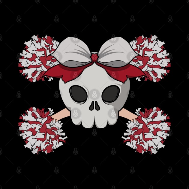 Cheerleaders crew Jolly Roger pirate flag (no caption) by RampArt