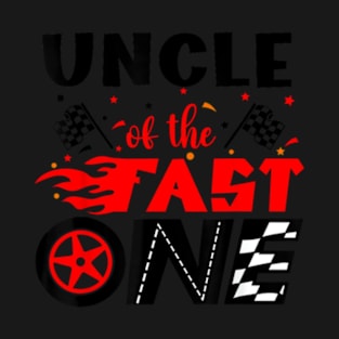 Uncle Of The Fast One 1st Birthday Racing Car Matching T-Shirt