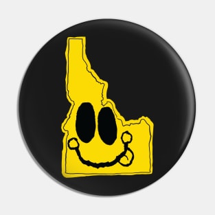 Idaho Happy Face with tongue sticking out Pin