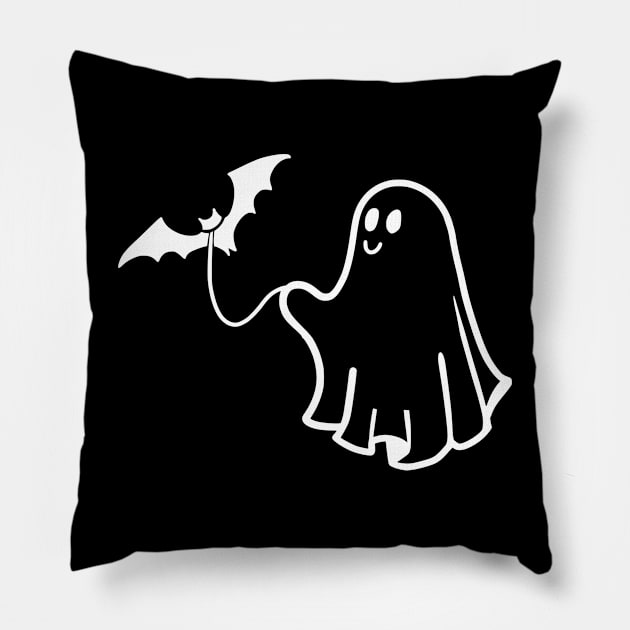 Ghost Walking Bat Pillow by Coffee And