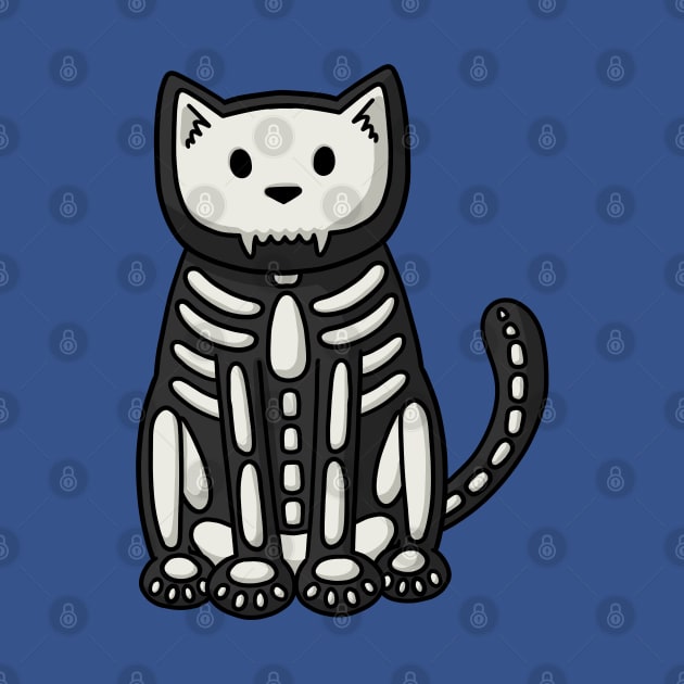 Halloween Skeleton Cat by Doodlecats 