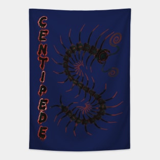 Dark Rust Centipede with Spray Paint Tapestry
