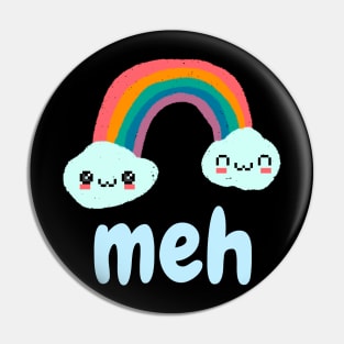 Meh Emotion Rainbow Pin