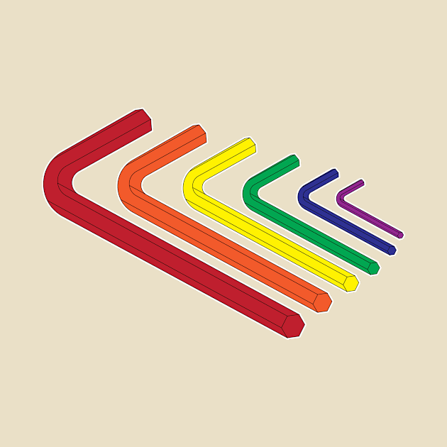 Rainbow Allen Wrench Set by castrocastro