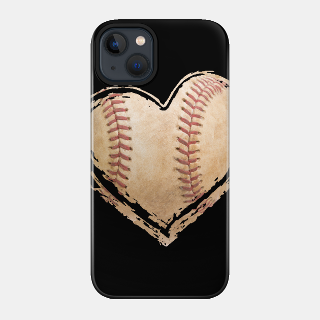 Heart Baseball - Baseball - Phone Case