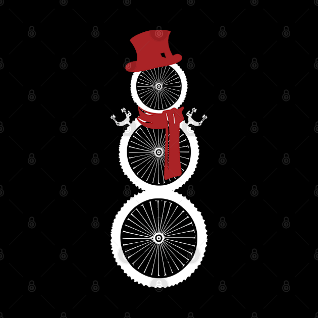 Cycling Snowman (White/Red) by p3p3ncil