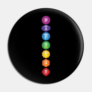 Seven Chakra Symbols - 01 BBG Pin