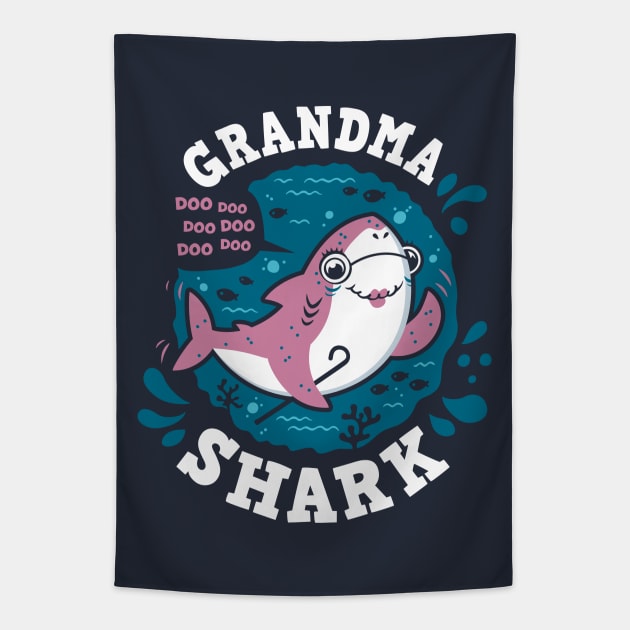 Grandma Shark Tapestry by Olipop