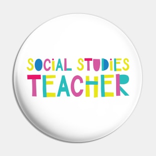Social Studies Teacher Gift Idea Cute Back to School Pin