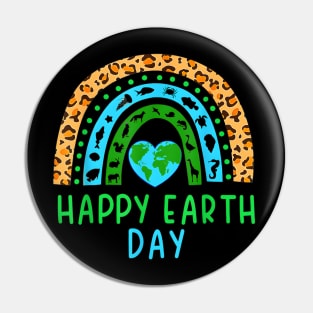 Happy Earth Day 2024, Funny Rainbow Earth Pin