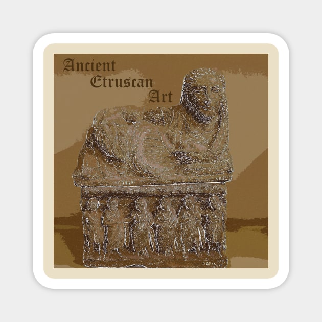 Ancient Etruscan Art Magnet by Andy's Art