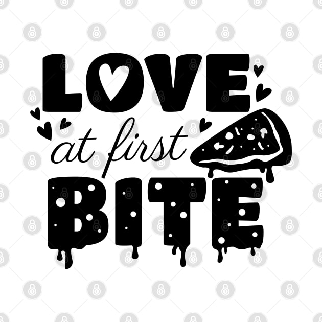 Love at first bite text design by BrightLightArts