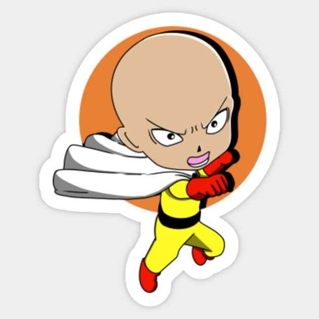 Chibi Saitama Saitama Sticker Teepublic *o* saitama is my new sensei next to the yato and gintoki. teepublic