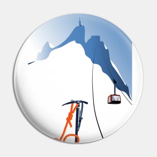 Chamonix Aiguille du Midi skis leewarddesign Pin