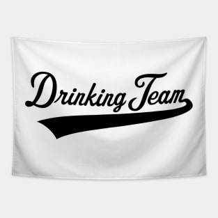 Drinking Team Lettering (Beer / Alcohol / Black) Tapestry