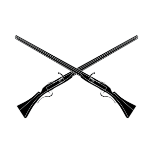 Crossed Muskets (black) T-Shirt