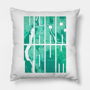 Khartoum, Sudan City Map Typography - Watercolor Pillow