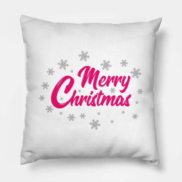 Merry Christmas Pillow by Rathinavel