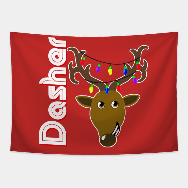 Family Christmas Photo "Dasher" Design Tapestry by TonTomDesignz