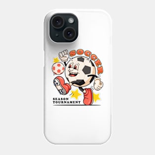 Soccer, retro soccer mascot character Phone Case