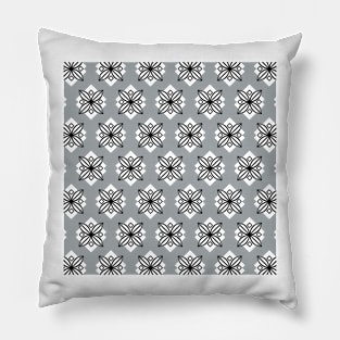 Pretty grey and black minimalist pattern Pillow