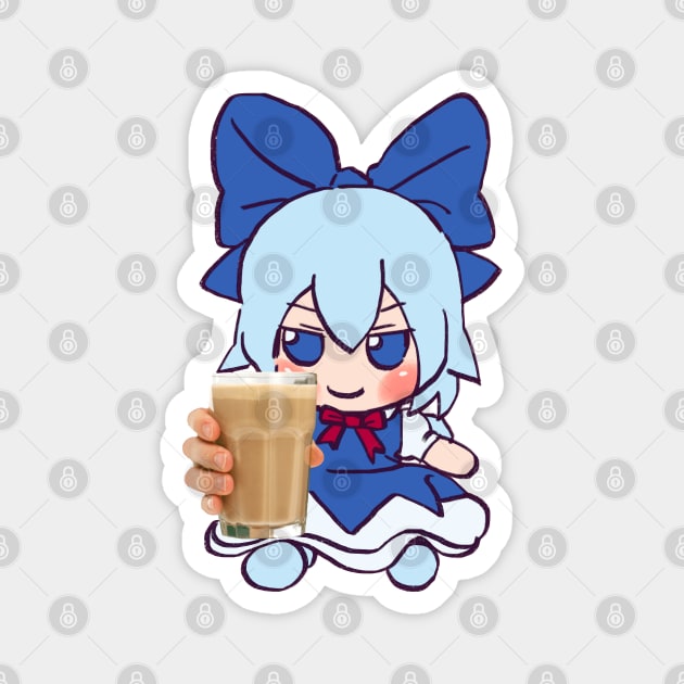 Mudwizard draws cirno fumo plush giving you choccy milk because your epic baka / touhou  meme Magnet by mudwizard