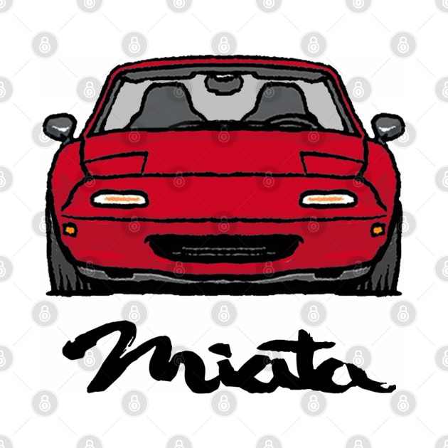 MX5 Miata NA Red Low T-Shirt by Woreth