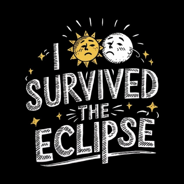 I Survived The Eclipse Funny Eclipse 2024 shirt -Eclipse Tee by ARTA-ARTS-DESIGNS