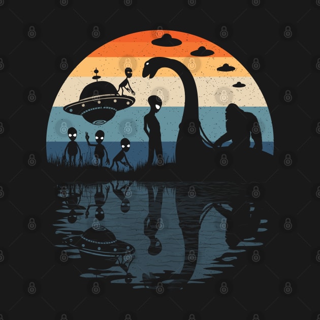 Bigfoot Loch Ness Monster Nessie And Aliens by Tesszero