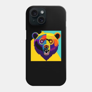 Pop Art Bear Face Phone Case