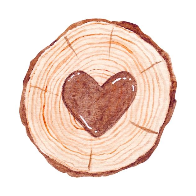 wood heart by shoko