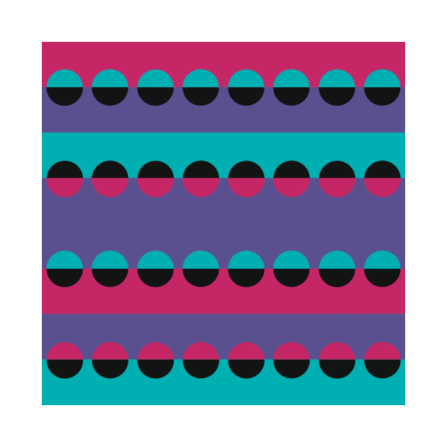 Half Circles & Stripes Pattern by Slepowronski