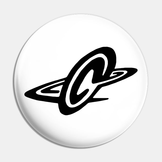 Chad's Universe Logo in Black Pin by chadsuniverse