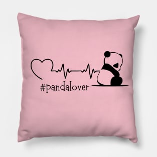 Panda Bear In A Heartbeat Pillow