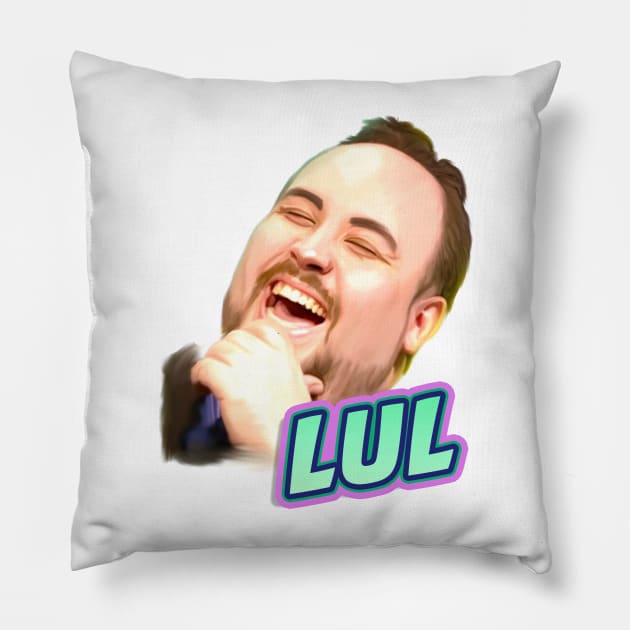 twitch emote LUL HD redesigned TotalBiscuit - Cynical Brit Pillow by therustyart