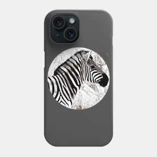 Zebra with postmark Phone Case