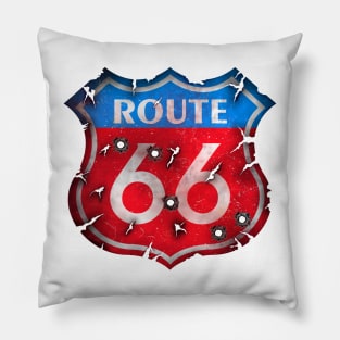 Route 66 - Old sign Pillow