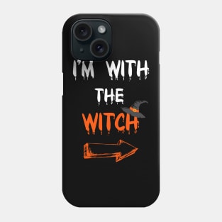 Halloween Shirts For Men I'm With The Witch Funny Halloween T-Shirt Phone Case