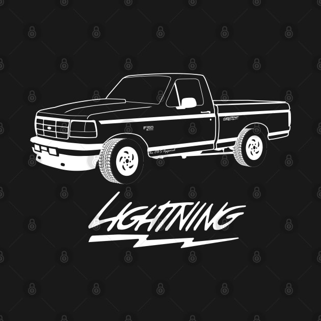 1992-1996 F150 Lightning White Print by The OBS Apparel